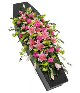 Rose and Lilly Coffin Spray from Every Bloomin Thing Flowers Glasgow